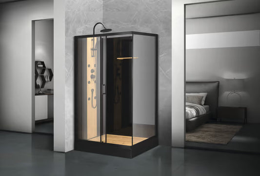 Shower cabin "Black Bamboo" L. 120 x l. 80 x H 225 cm