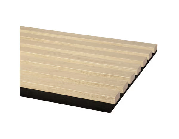 Set of two batten panels and oak-colored acoustic felt - H. 260 x W. 30 cm