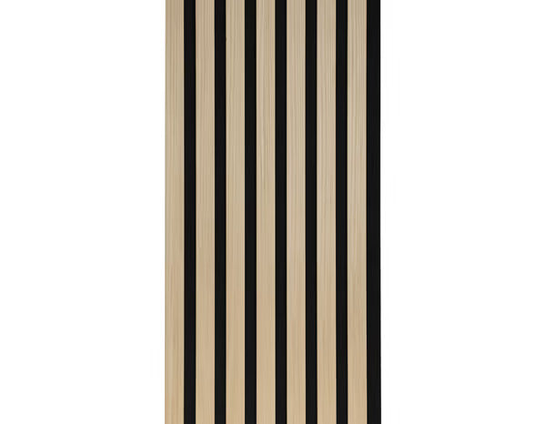 Set of two batten panels and oak-colored acoustic felt - H. 260 x W. 30 cm