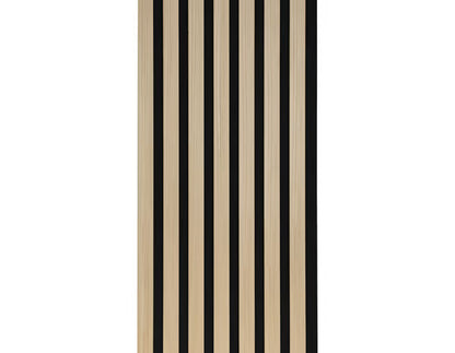 Set of two batten panels and oak-colored acoustic felt - H. 260 x W. 30 cm